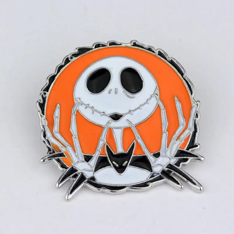 

Halloween Ghost Bride Brooch Pins Horror Skull Skeleton Enamel Badge Lapel Pin Jewelry Trendy Metal Alloy Cosplay Props Gift