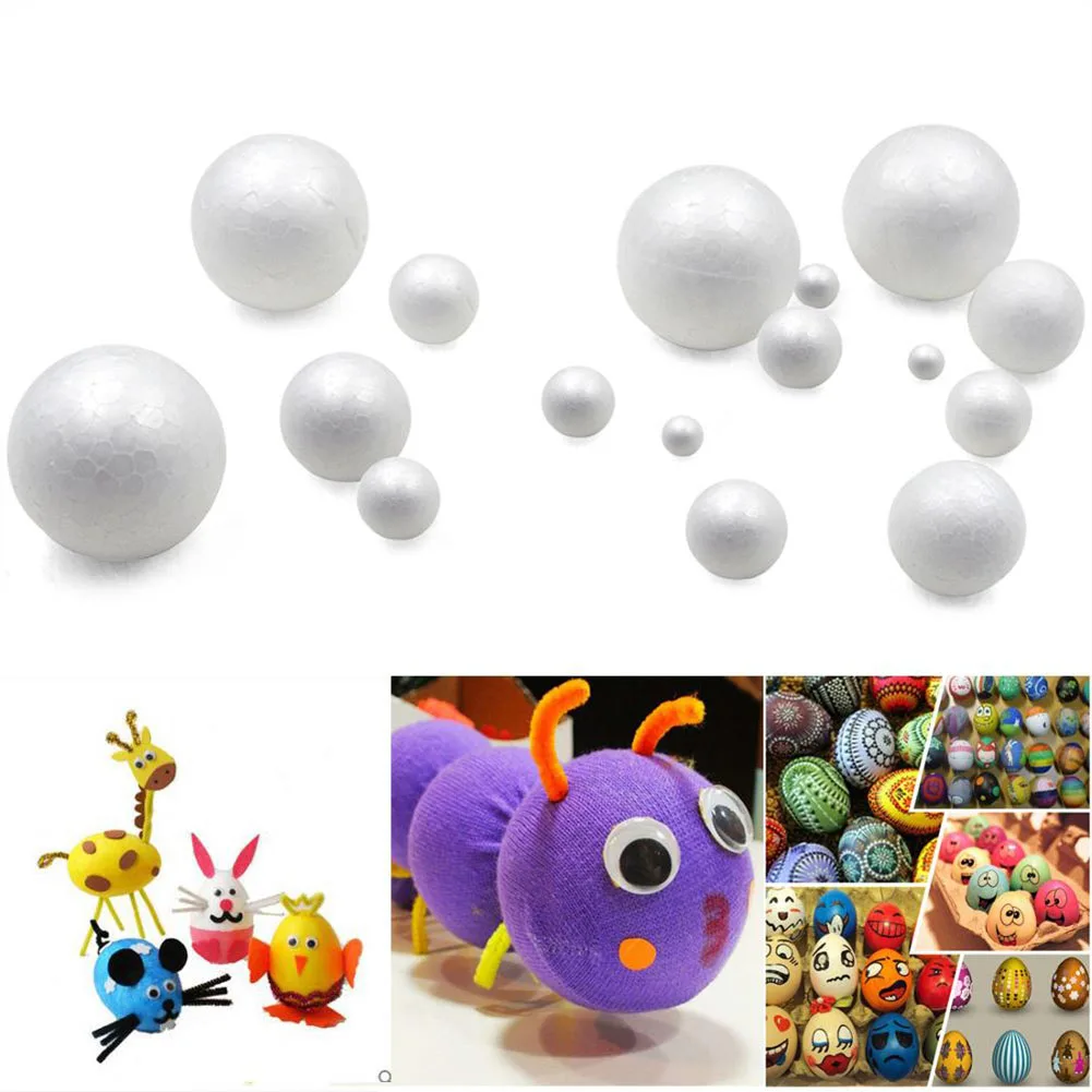 1Pcs 12/10/9/8/7/6CM Modelling Polystyrene Foam Ball Spheres Crafts DIY Natal Party Wedding Ball Decoration Supplies