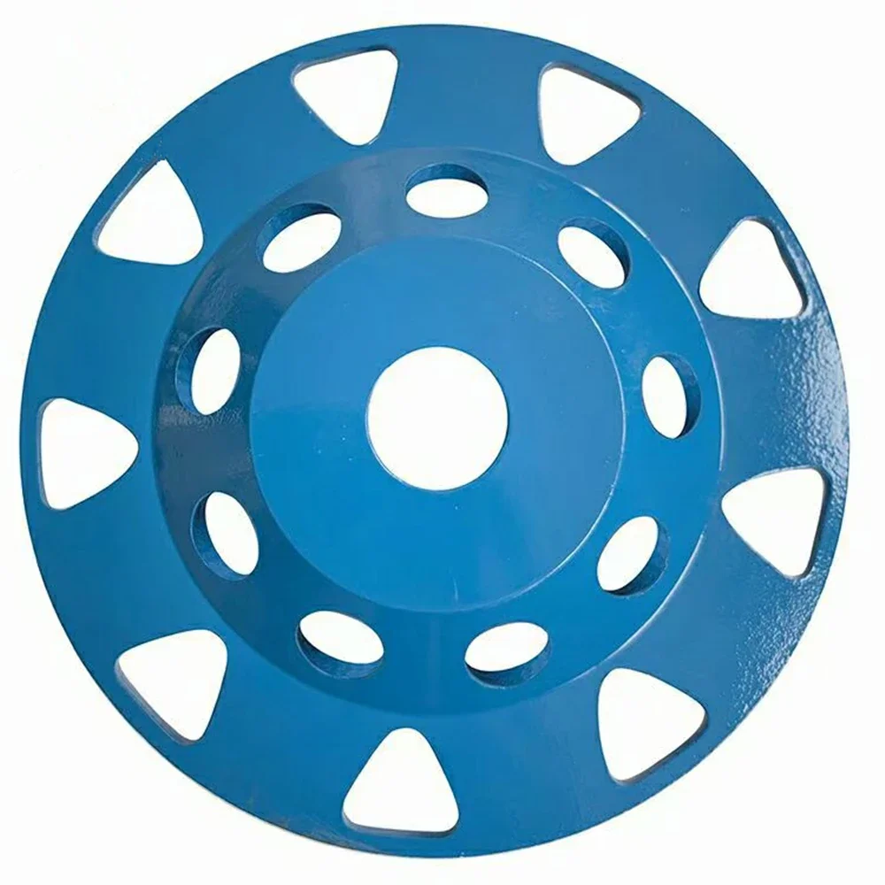 Disco abrasivo diamantato da 9 pezzi con segmenti a forma di proiettile e barre abrasive pentagono per pavimenti in cemento - Foro 22,23 mm