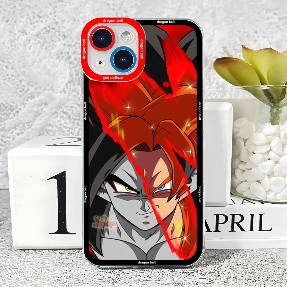 Anime D-Dragon Balls phone Case For iPhone 15 14 13 12 11 Pro Max Mini XS X XR SE 7 8 Plus Soft Angel Eyes Cover