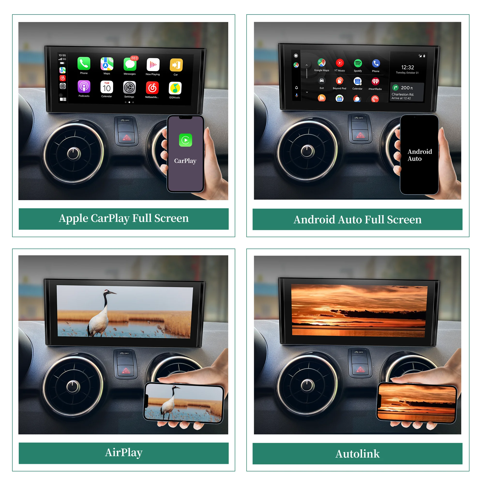10.25 "touch screen upgrade for Audi A1 S1 8x RMC MMI 3G CarPlay Android Auto Radio navigation mirror Android apps Netflix Siri view 6