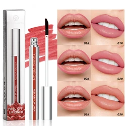 Lip Stain Tint Peel Off Long Lasting Waterproof Natural Nude Peel-Off Lip Liner Pen Mask Lip Tattoo Dye Tear-Off Lipstick Makeup