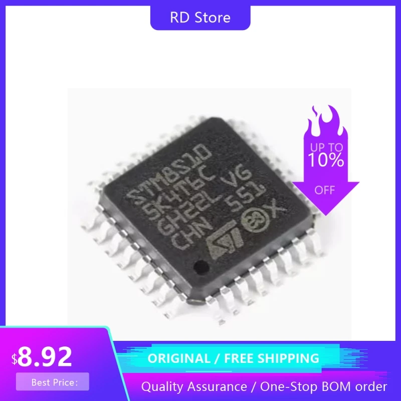 

10PCS STM8S105K4T6C IC MCU 8BIT 16KB FLASH 32LQFP Free Shipping