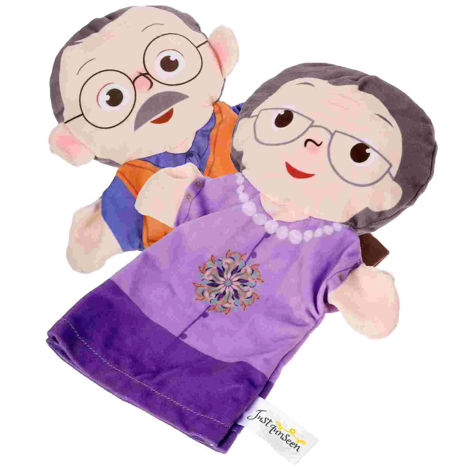 2 Pcs Family Hand Puppets Character The Marionettes for Adults Story Telling Child