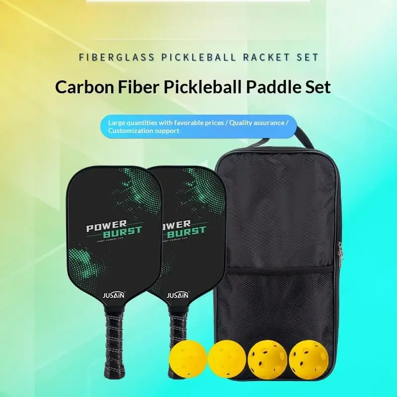 Paquete de 2 paletas de Pickleball, paletas de Pickleball de fibra de vidrio aprobadas por USAPA con 4 bolas de Pickleball, 1 funda de paleta, para hombres, mujeres y niños