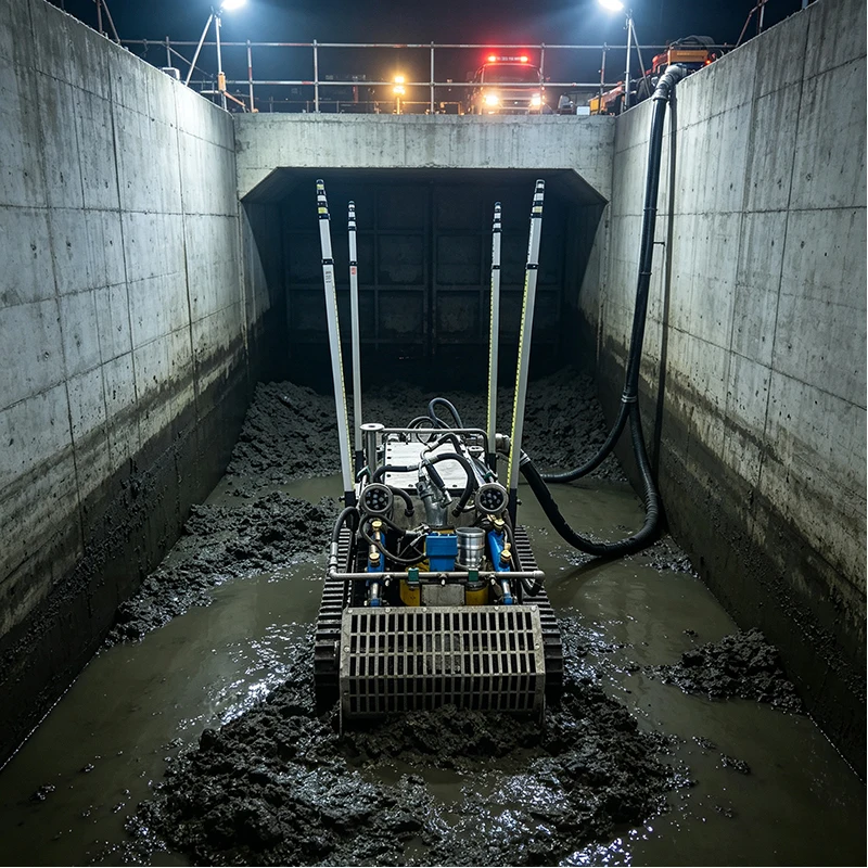 Remote Controlled Sludge Removal Robot Underwater Crawler Dredging Machine for Lake Pond River Sediment Cleaning Applications