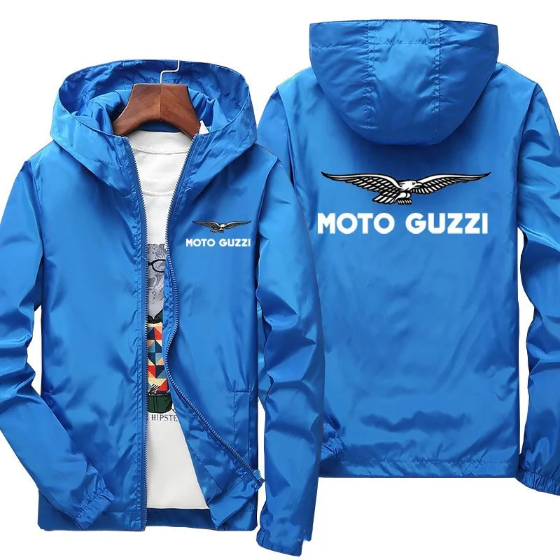 

2024 Summer men's zipper hooded sun-protective clothing outdoor fashion casual lightweight motorcycle riding windbreaker jacket