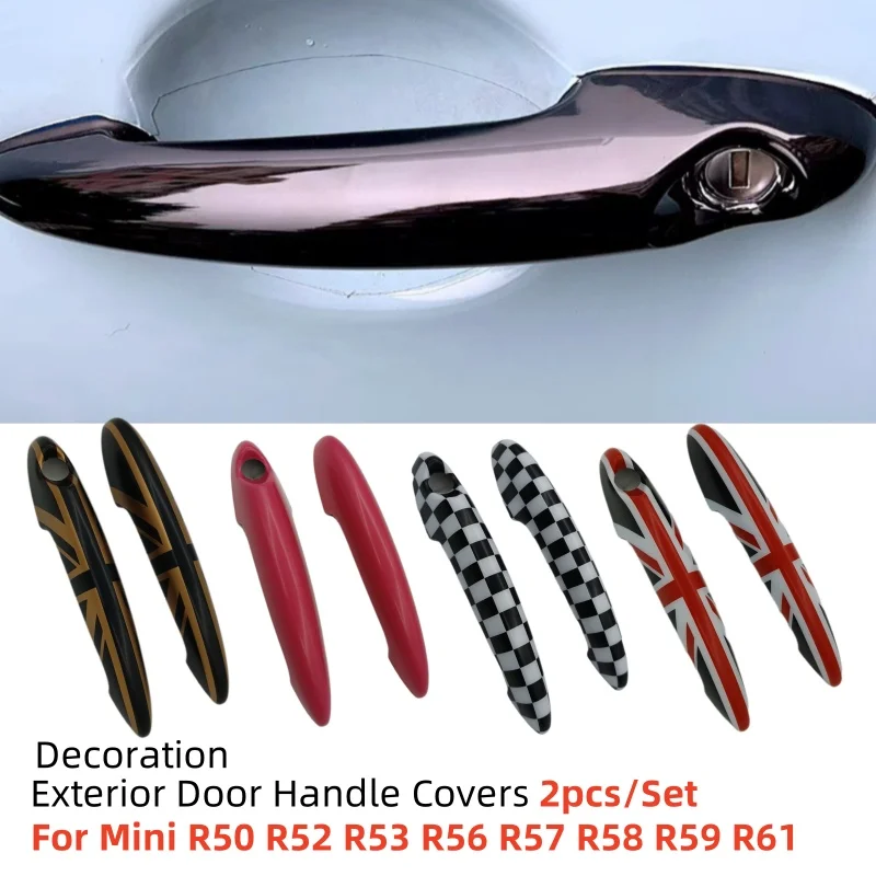 

Mini Cooper R Series Exterior Door Handle Cover Cap 2 Doors Accessory Compatible with R55 R56 R57 R58 R59 R61 JCW Car Part