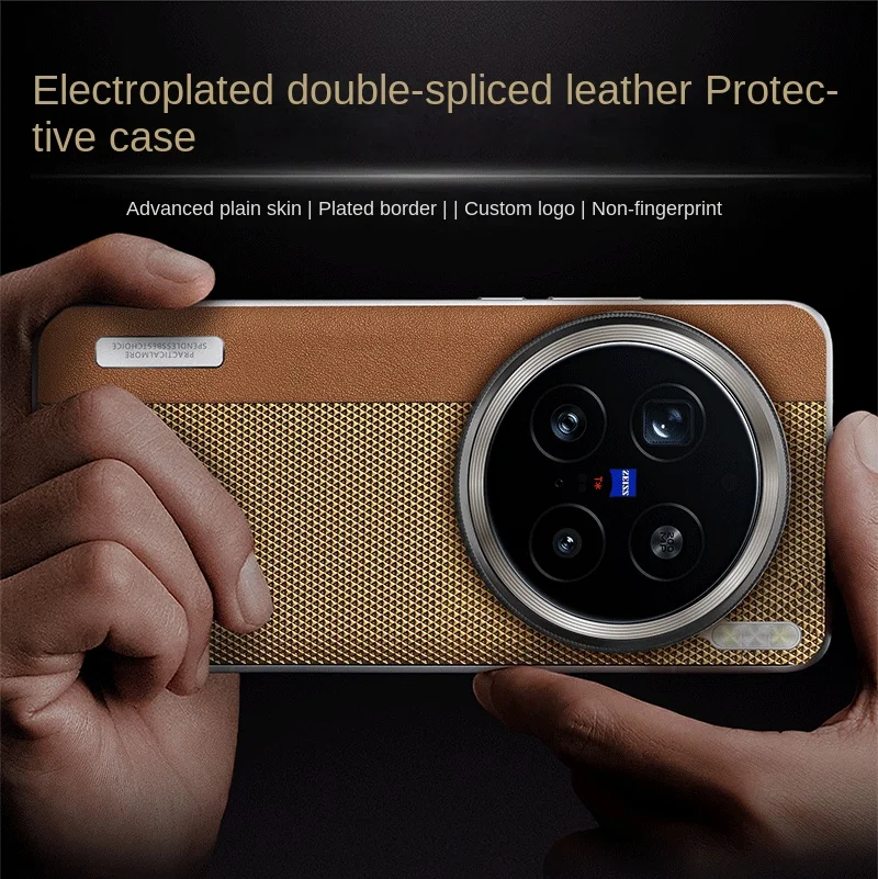 Luxo couro do plutônio estilo câmera caso de telefone para vivo x200 ultra x200s escudo à prova de choque capa para vivo x200 pro x200 pro mini x200