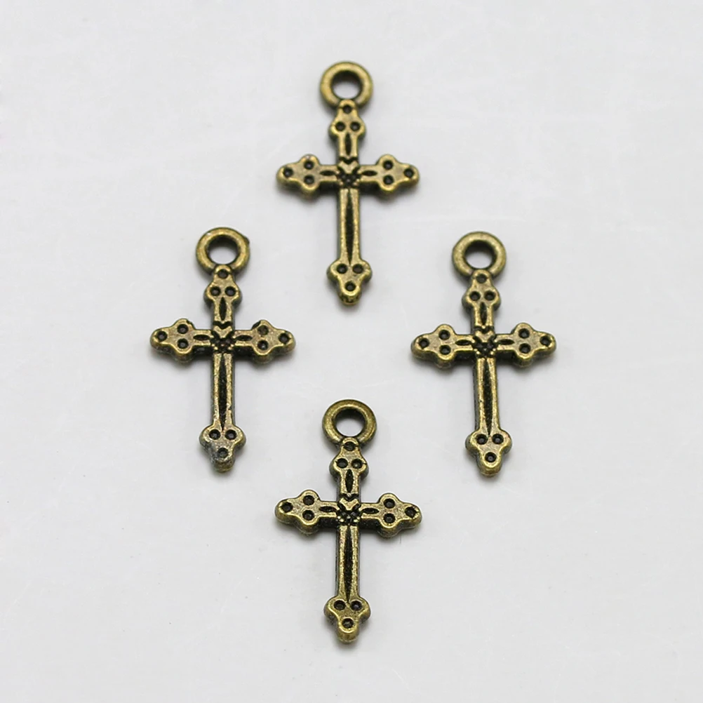 

10Pcs Alloy Cross Shape Pendants Durable DIY Jewelry Making Charms for Necklace Bracelet Keychain Decoration Alloy Pendant Charm