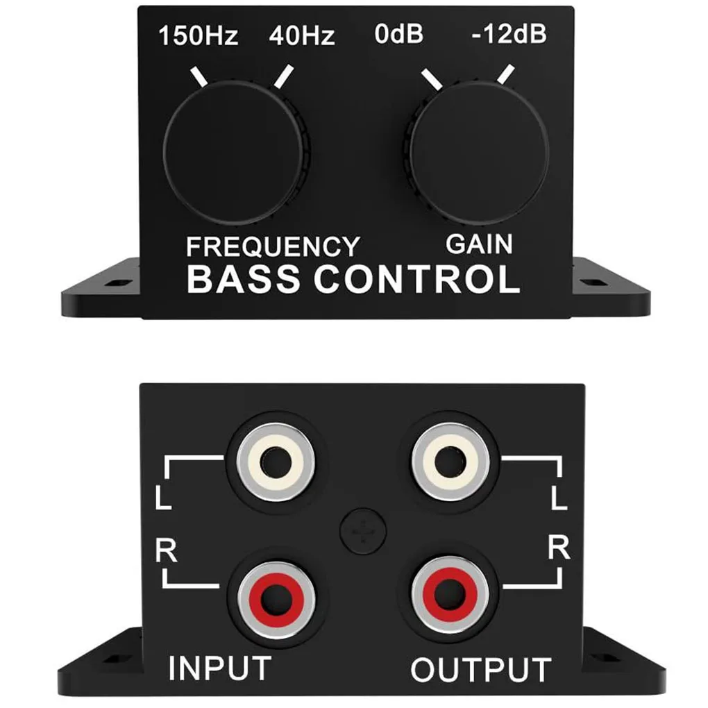 

Car Speaker Amplifier RCA Interfaces Gain Level Frequency Bass Control Knob Audio Power Amplifier