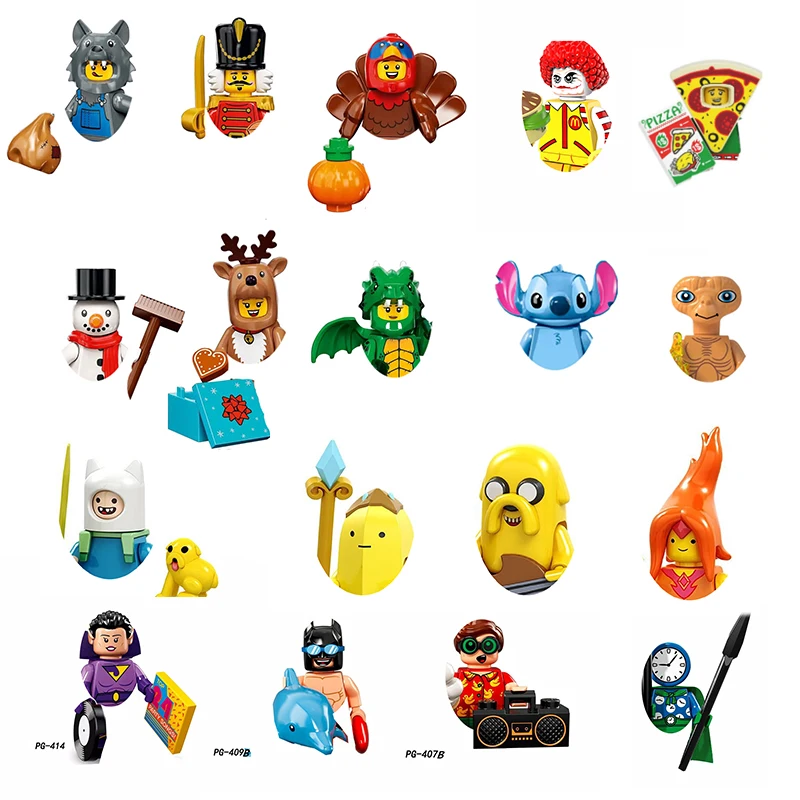 Фигурки персонажей фильмов Диснея для сборки своими руками - милые мультяшные мини-блоки для строительства, детские подарочные игрушки