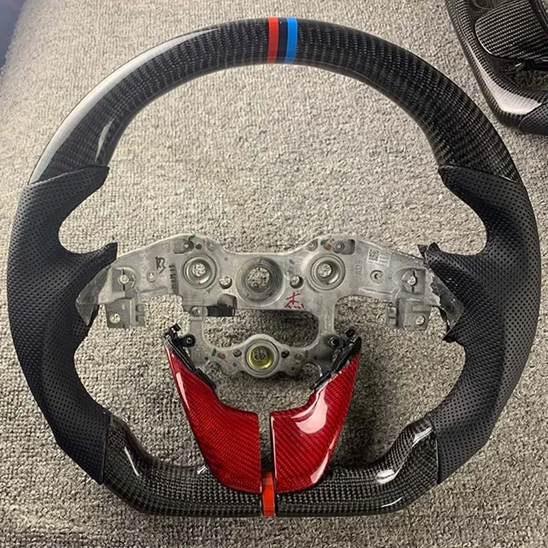 شعبية بالجملة حار بيع الجملة الجلود ألياف الكربون مجداف عجلة القيادة لعجلة قيادة السيارة LAFESTA #2