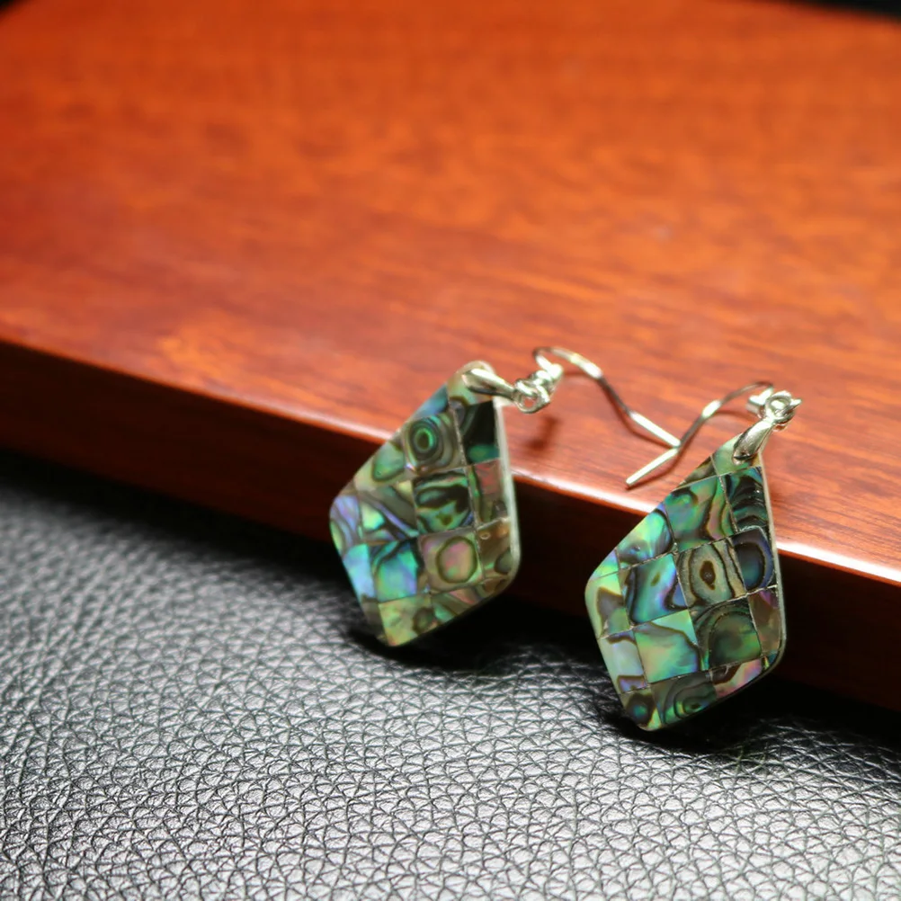 

Abalone Shell Earrings Eye-catching Jewelry for Women Slim Dangler Lady Ear Accessories Assorted Color Fashionable