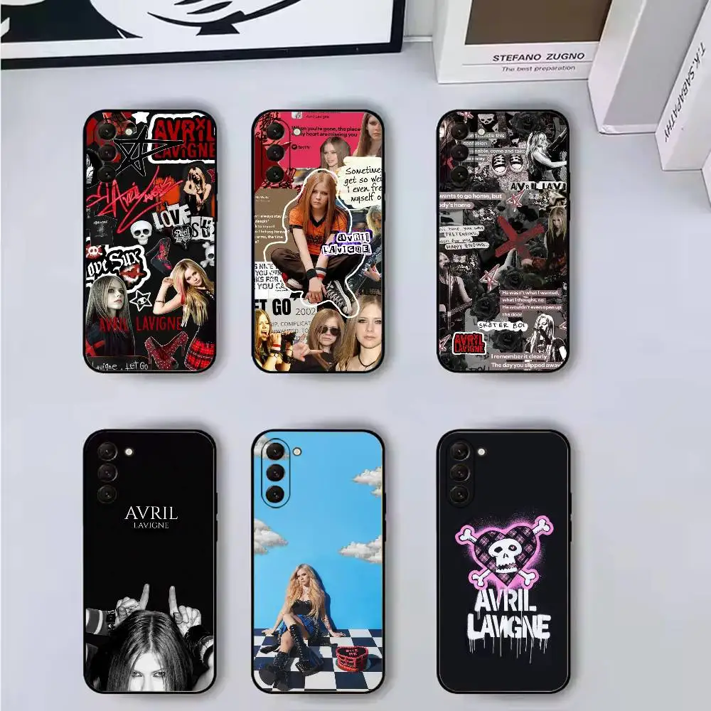 

Singer Avril L-Lavigne Phone Case For Samsung Galaxy A73,A72,A71,A70,A53,A52,A51,Soft Silicone Black Cover