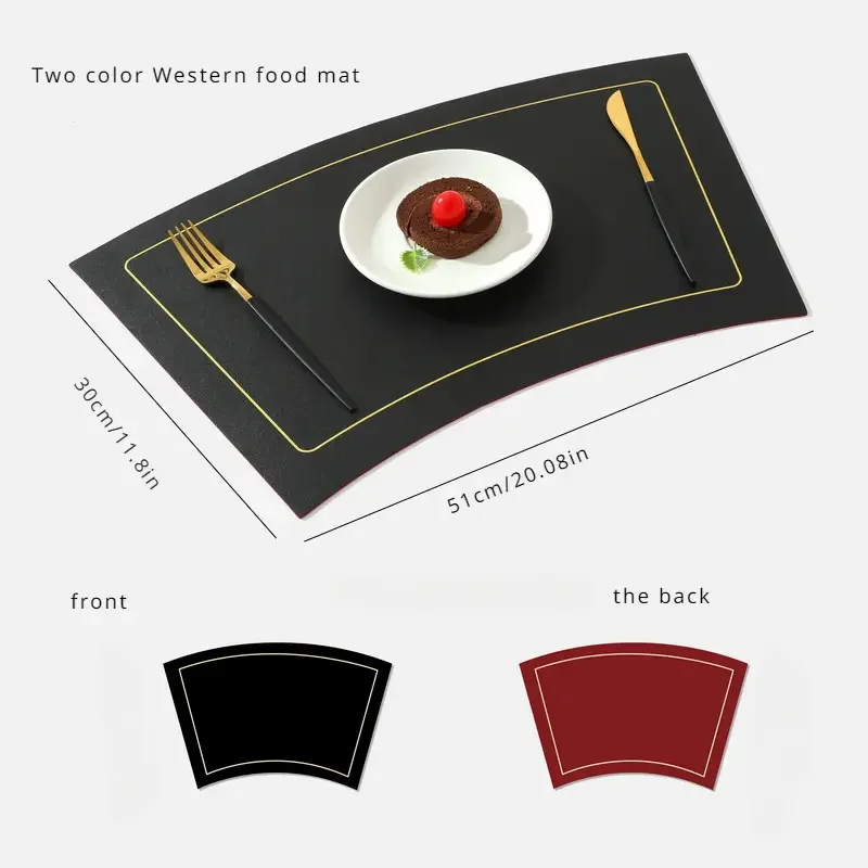 Placemats Set of 1/4/6, Round Table Place Mats  Non-Slip Washable Heat Resistant PU Dual Sided Dining Mat for Dining and Kitchen