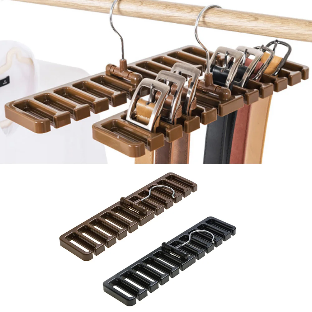 

2 Pcs Hanger Clothes Rack Belt for Wardrobe Tie Hangers Men Organizer Holder Miss Coat