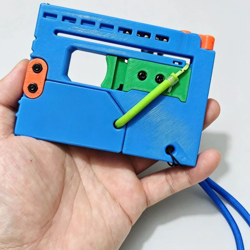 New 3D printed folding card style built-in ammunition storage structure, press up to release, outdoor creative decompression toy
