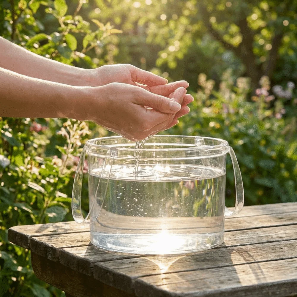 6.8L/12L Foldable Transparent Bucket Portable Leak-proof Laundry Basin Plastic with Handle Picnic Fruit Basket Water Storage