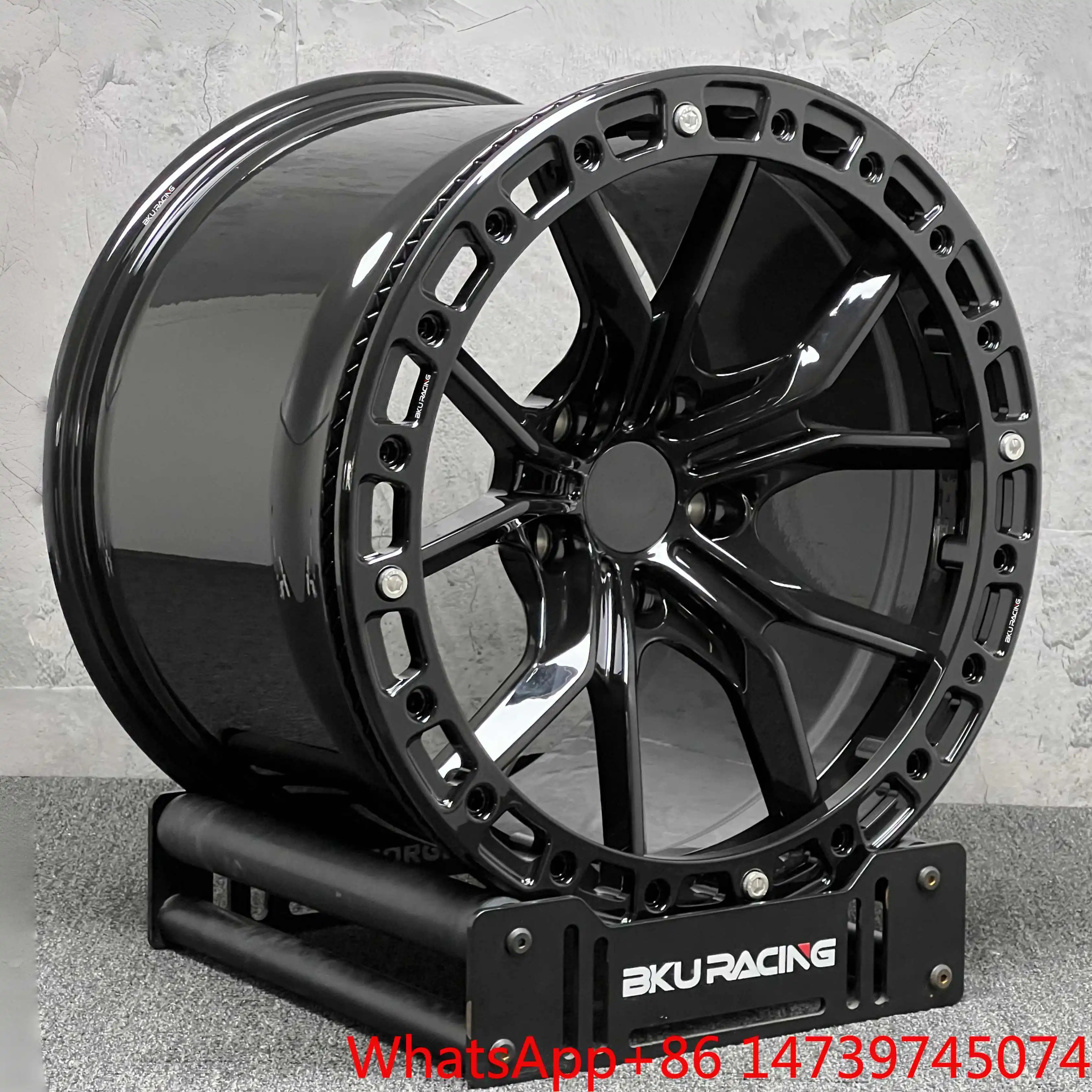 Performance WheelsBku Forged 5X115 Beadlock Wheels For Dodge Challenger SRT Hellcat Rims 17 18 19 Inch Custom Monoblock Alloy Mu