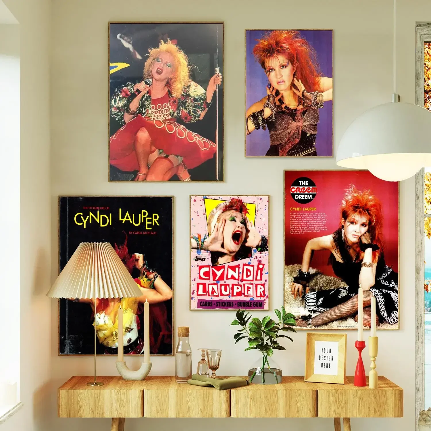 cyndi lauper Poster Prints Wall Art Canvas Painting Poster For Modern Family Living Room Home Decor