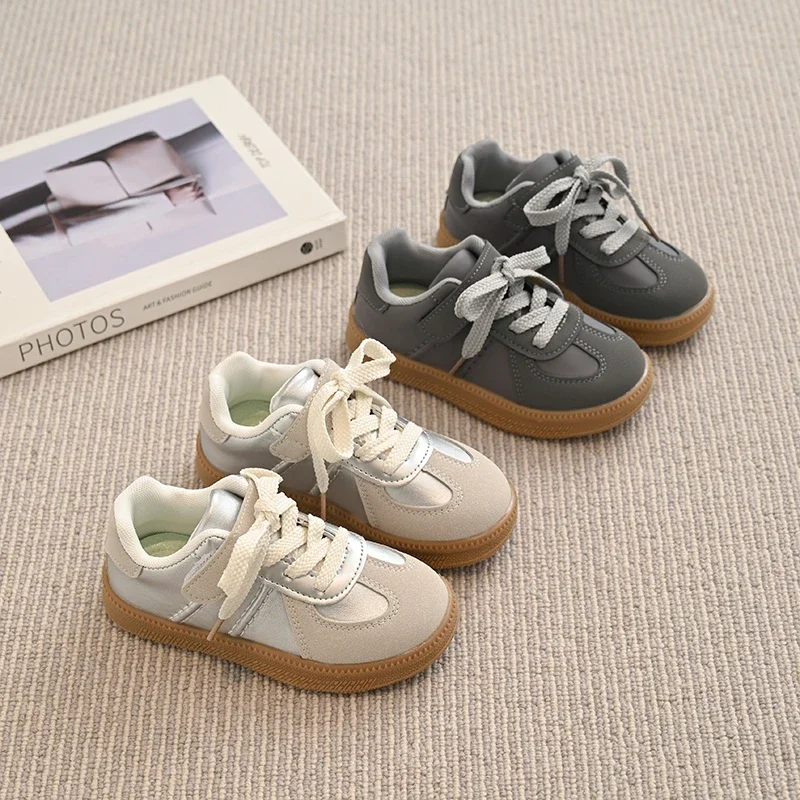

Children's sports shoes Fall Brand Luxury vulcanized shoes 2025 Fall Summer casual Boys Girls shoes lace-up flats