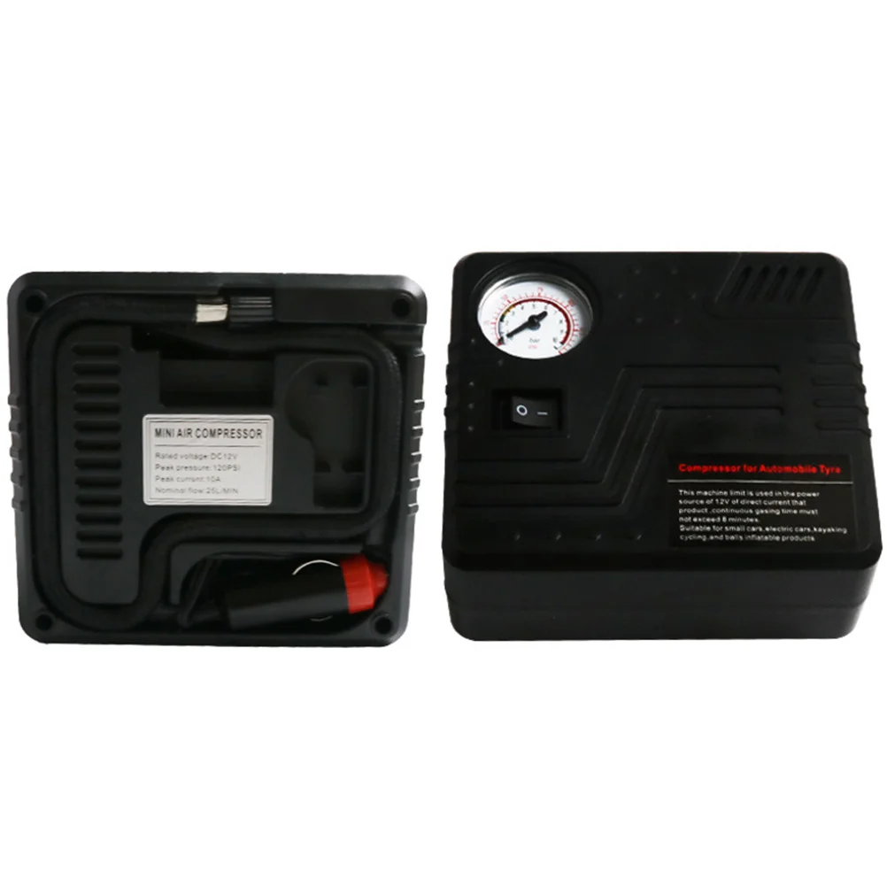 Dc 12V Air Compressor Pump Portable Electric Tire Inflator 19 Cylinders 120W Fast Car Tire Inflator with Pressure Gauge