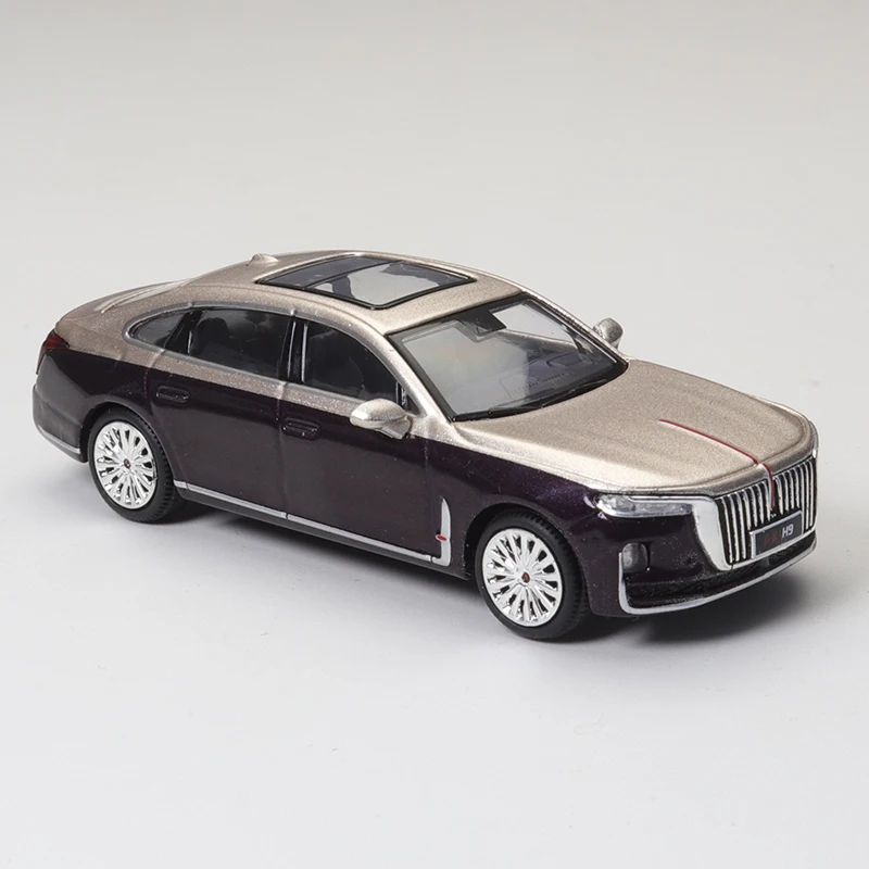 XCarToys 1/64 Hongqi H9 Gold&Violet T6-11 Alloy Diecast Model Car Toy Collection Gift Long Sedan Boy Toys