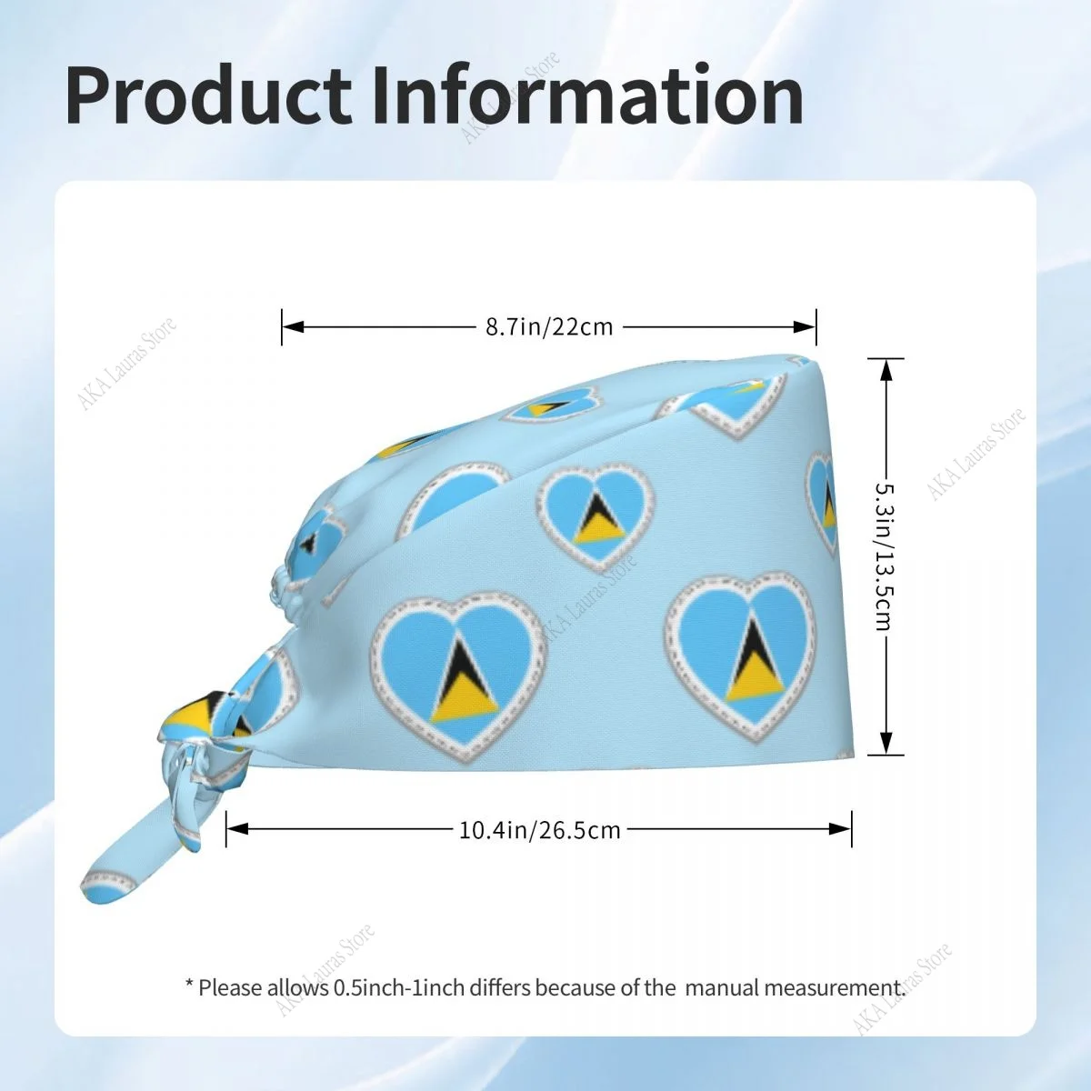 세인트 루시아 모자 스크럽 모자 재미 있은 살롱 작업 모자 실험실 애완 동물 가게 간호 스크럽 캡 마취 스크럽 캡