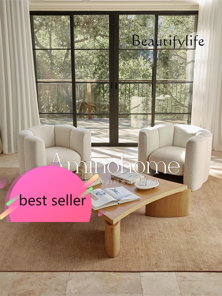 

BJ Wooden Square Coffee Table, Japanese-style Wabi-sabi Style Solid Wood Living Room, Small Household Design Small Tea Table