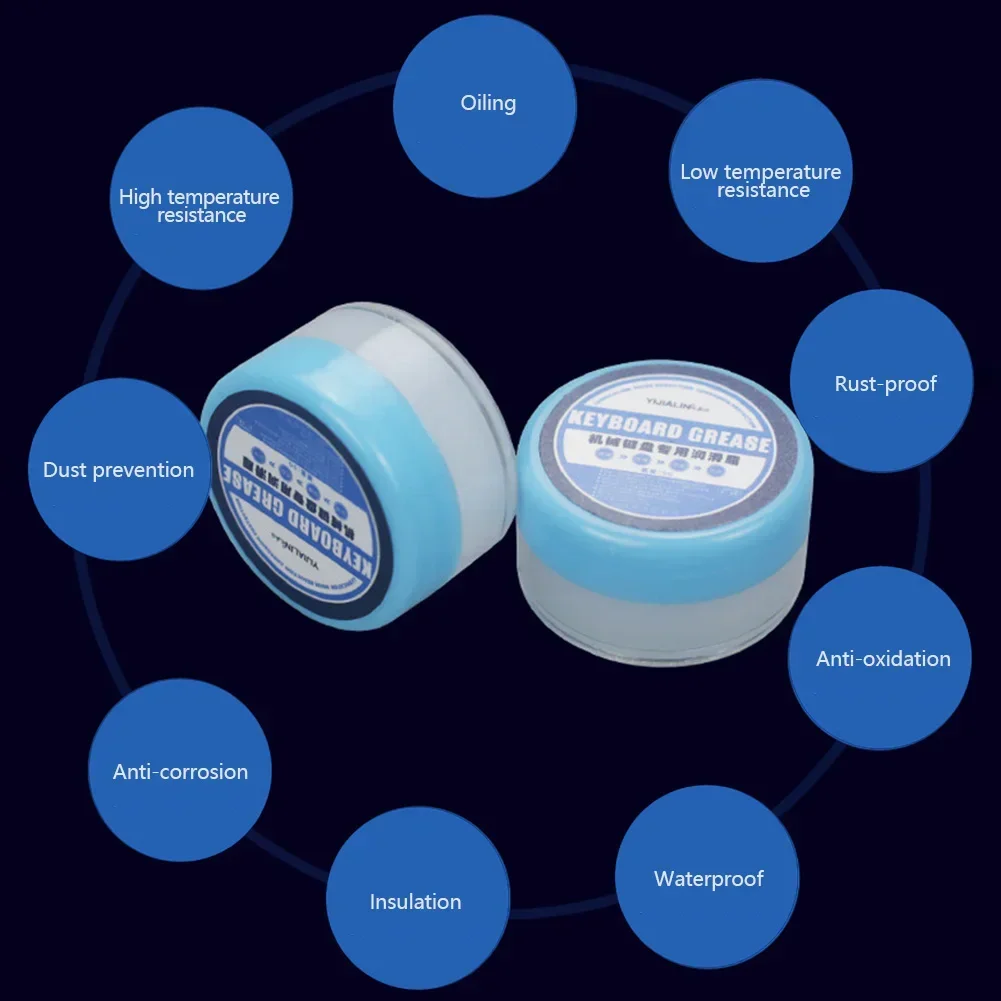 5g 30g Grasso per tastiera meccanica Olio lubrificante bianco Lubrificante per albero di copertura della tastiera