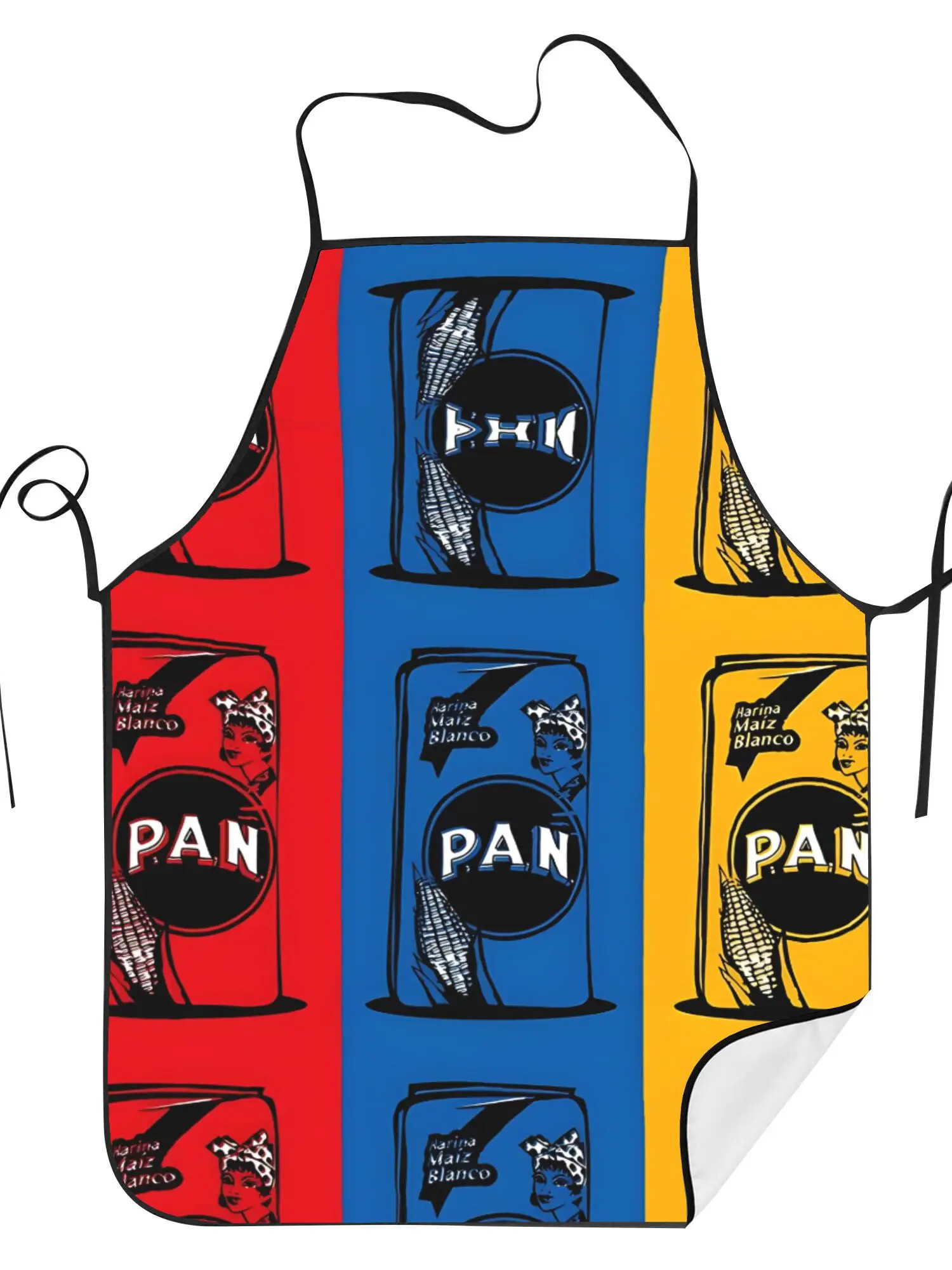 Delantal Estampado Harina Pan Pop Venezuela, Delantal de Cocina y Limpieza para el Hogar, Lavable con Correas Ajustables en la Cintura