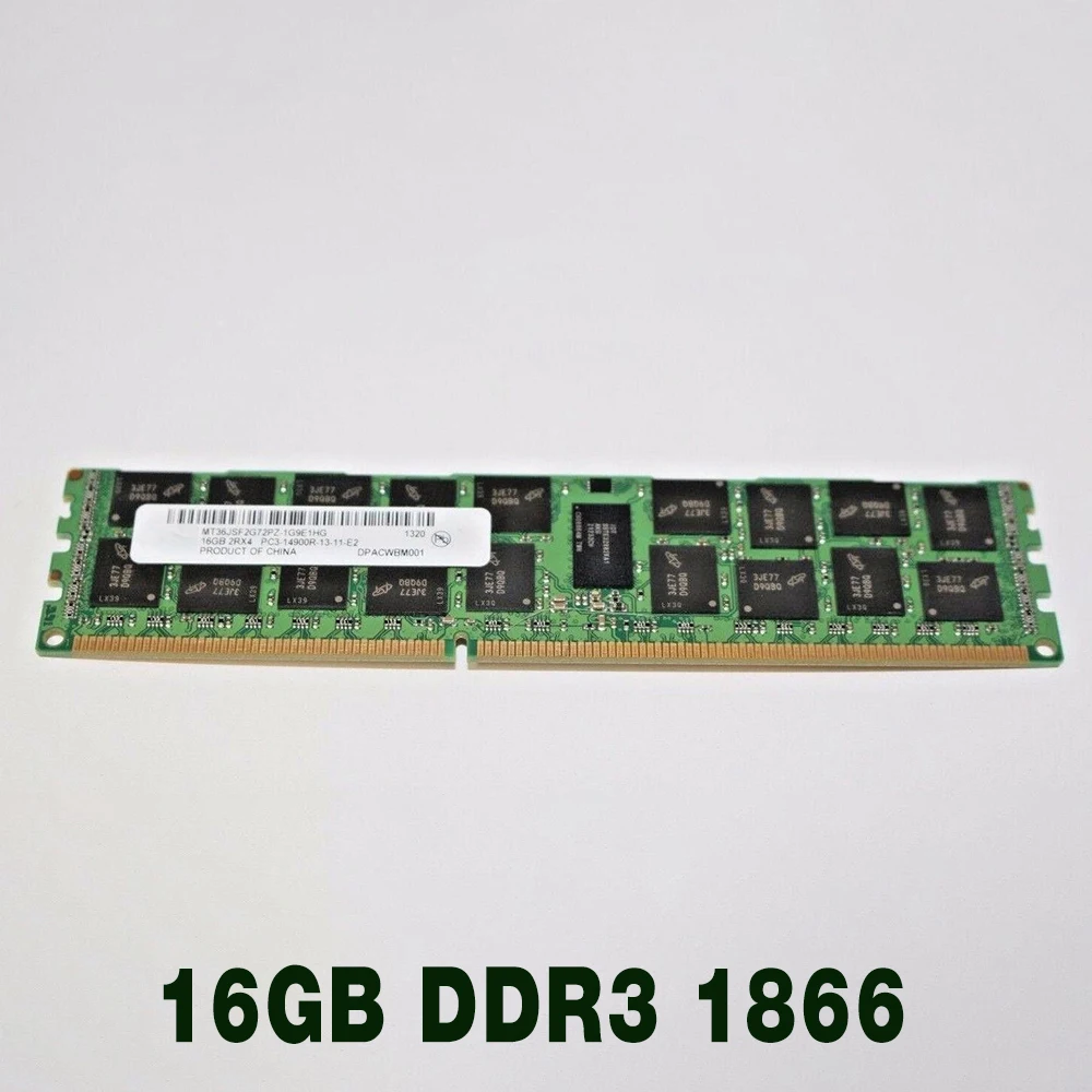 1 pcs MT36JSF2G72PZ-1G9E1 For MT Memory 16G RAM High Quality Fast Ship 16GB 2RX4 DDR3 PC3-14900R 1866