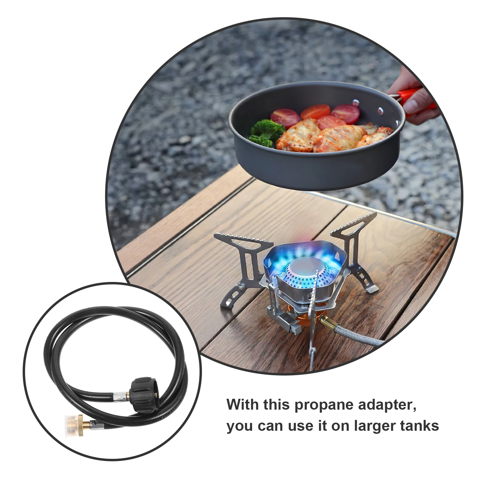 

4FT Propane Hose Adapter Durable PE Material High Pressure Leak Free Camping Outdoor BBQ Party Extension Fits Grill