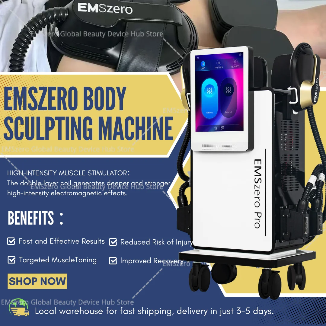 

EMSzero Pro RF Muscle Stimulator Machine EMS 6500w 200hz Body Slimming Sculpting Fat Burning Muscle Build Machine