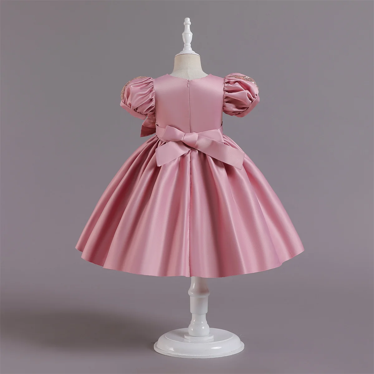 فستان بناتي من عمر 3 إلى 10 سنوات بدون أكمام مع فيونكة للأطفال تنورة منتفخة للأميرة فستان للأطفال للفتيات الصغيرات