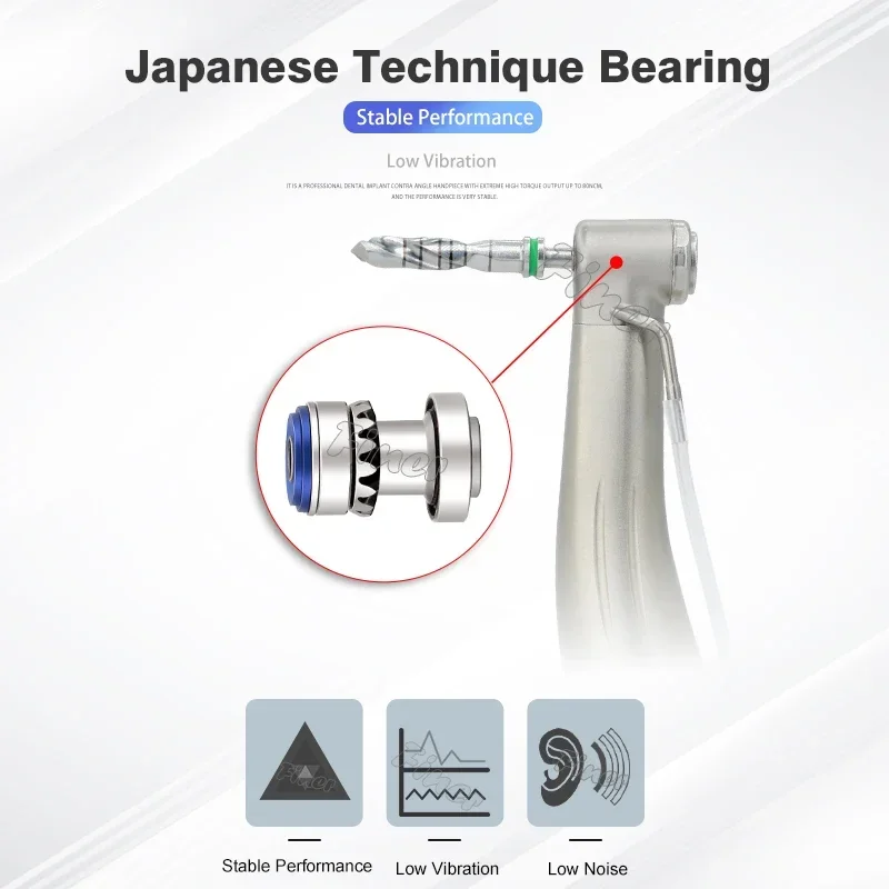 Dental Implant Surgery Contra Angle 20:1 Reduction Against Implant Angle 20/1 for S-MAX Fiber Optic Implant Handpiece Dentistry