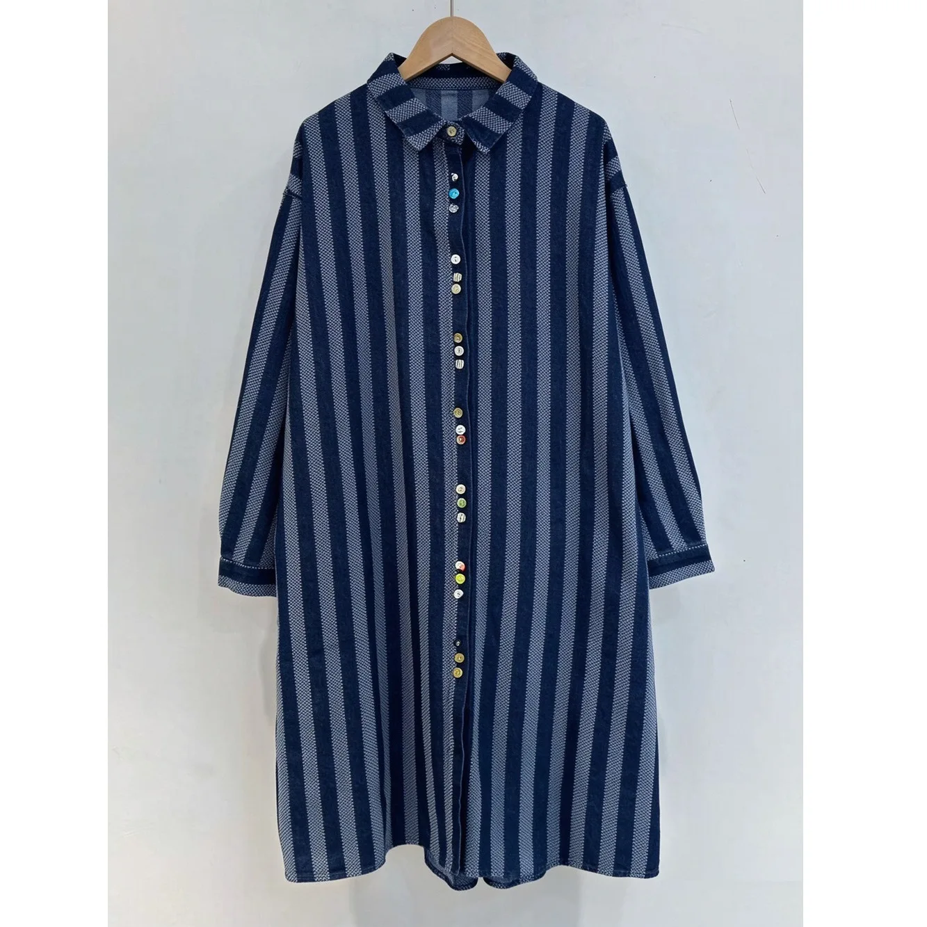 SuperAen Fashion Long Dress for Women 2026 Autumn New Loose Waist Design Striped Simple A-line Dress