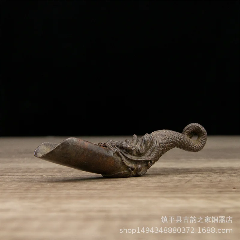 Brass Faucet Scoop Table Ornament Tea Pet Office Living Room Home Store Desktop Decoration Gift