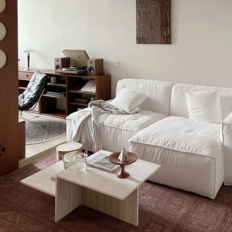 طاولة القهوة على الإنترنت غرفة المعيشة الرخامية المشاهير بسيطة وحديثة ومبتكرة #4