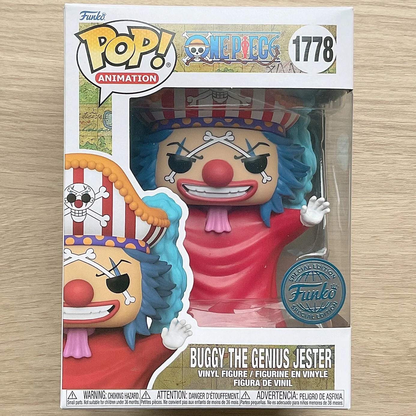 

Funko Pop Buggy The Genius Jester #1778 Figure One Piece 5.45 in Vinyl Figure Limited Edition Collect Decoration Model Toy Gift