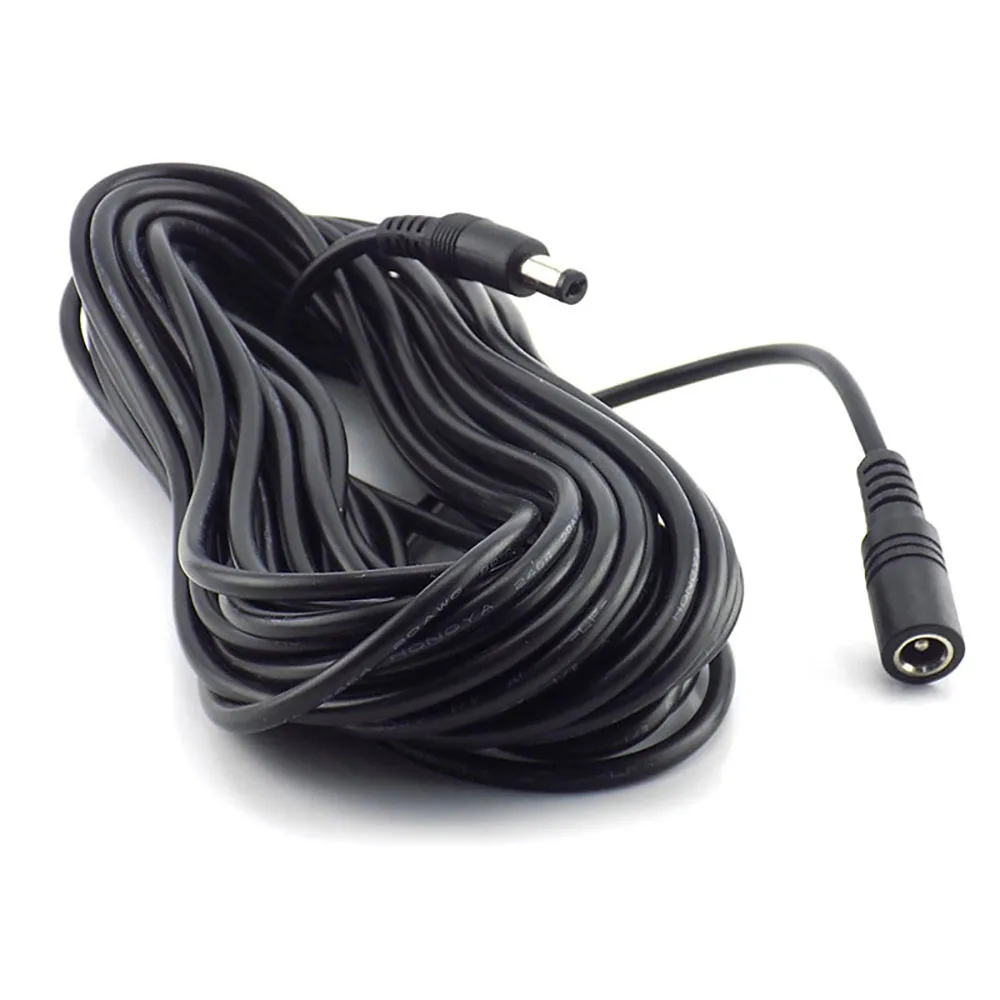 20m 15m 10m 5m 3M 2m 1m 5.5 x 2.1mm DC Power connector Jack Adapter lead cord 12v cable DC female Male extension external Plug