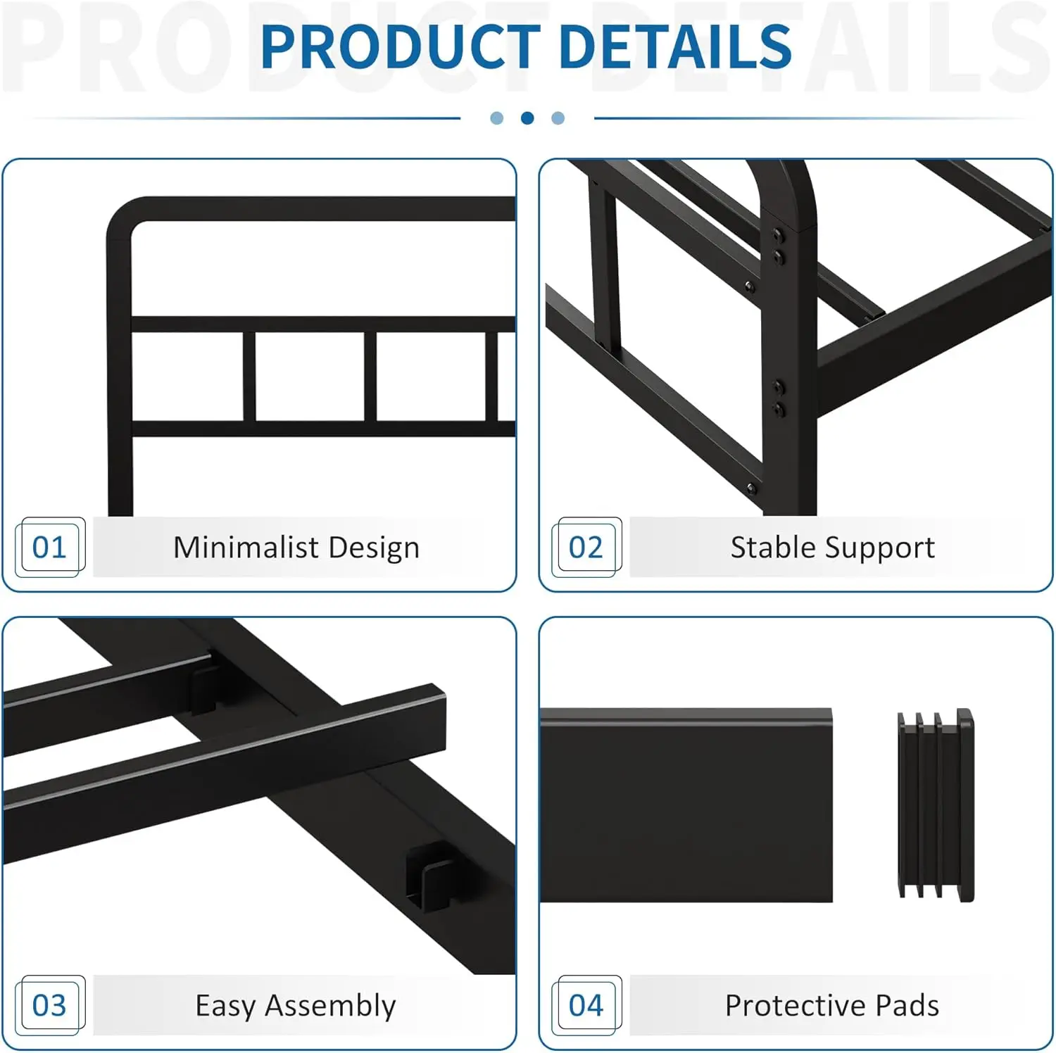 

18 H Twin Xl Bed Frames With Headboard And Footboard Heavy Duty Metal Platform, No Box Spring Ned, Easy Assembly Mattress
