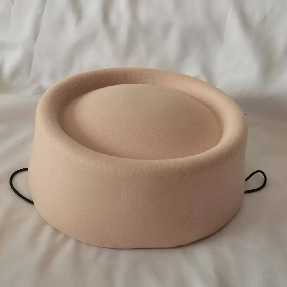 Uniform Stewardess Hat French Style Pillbox Hat Elegant Teardrop Fedora Hat Air Hostess Fedoras Medicine Box Hat Ball