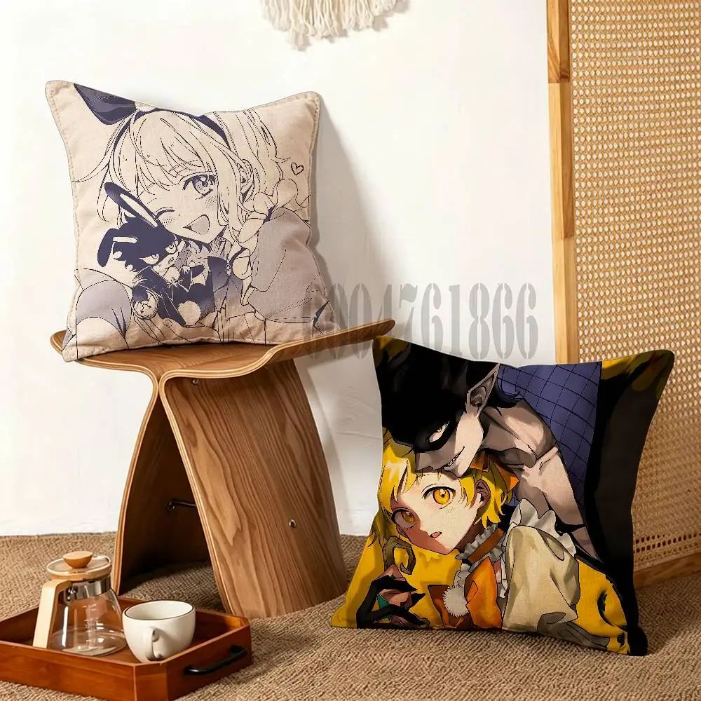 M-Mahou Shoujo Dandelion Anime Celebrity Merchandise All-Match Printed Pillow Case Sofa Car Office Room Decoration Protector