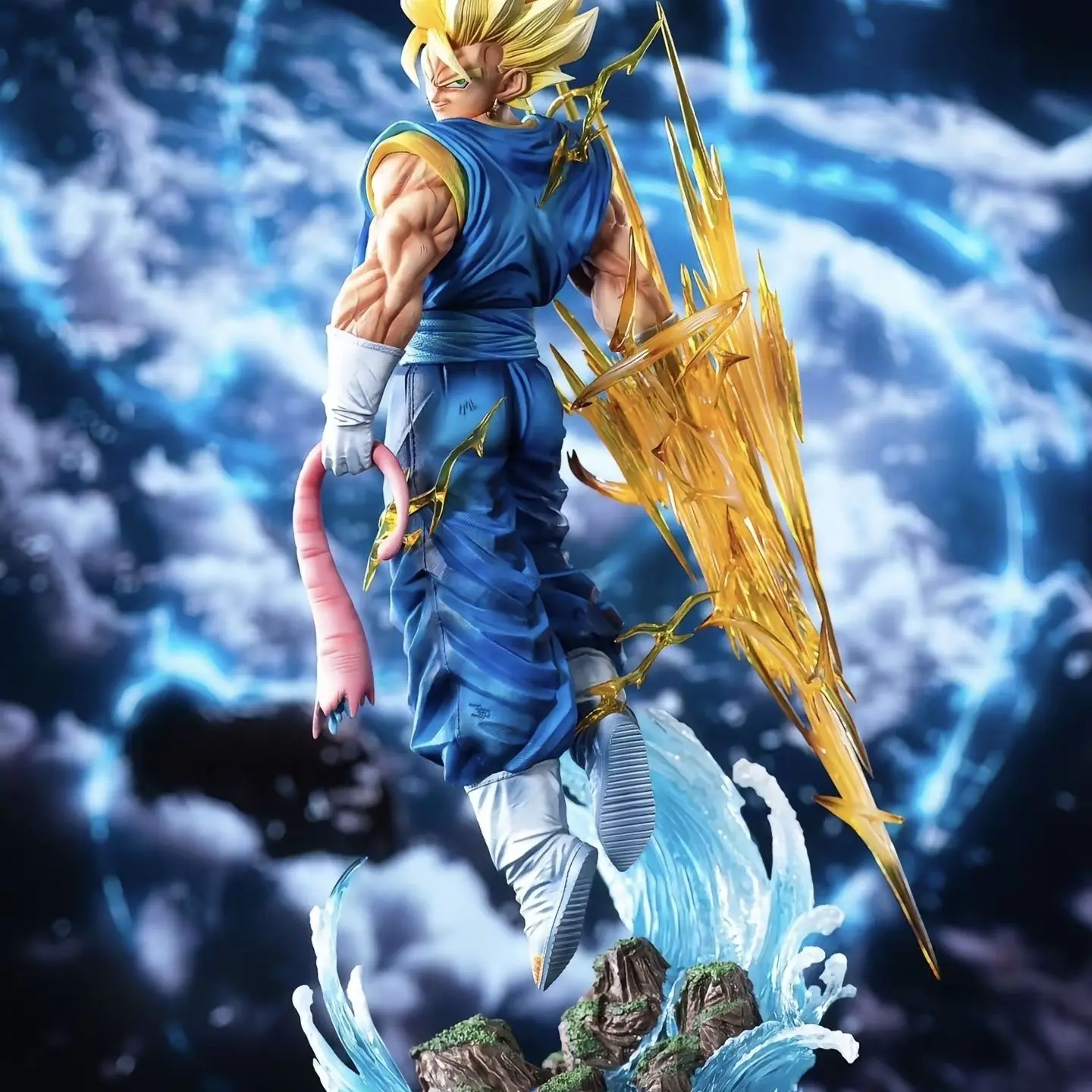 42cm Vegetto 피규어 드래곤 볼 애니메이션 피규어 3 머리 PVC 동상 Collectible Model Desk 장식 맞춤 장난감 생일 선물