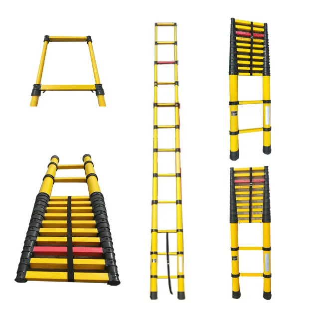 

light weight high strength telescopic ladder fiberglass frp ladder step ladder