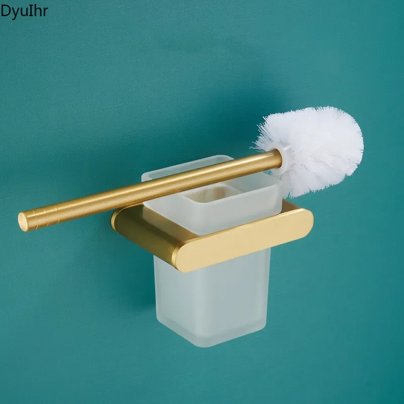 1pcs Bathroom accessories brushed golden brush holder toilet brush holder Nordic holder