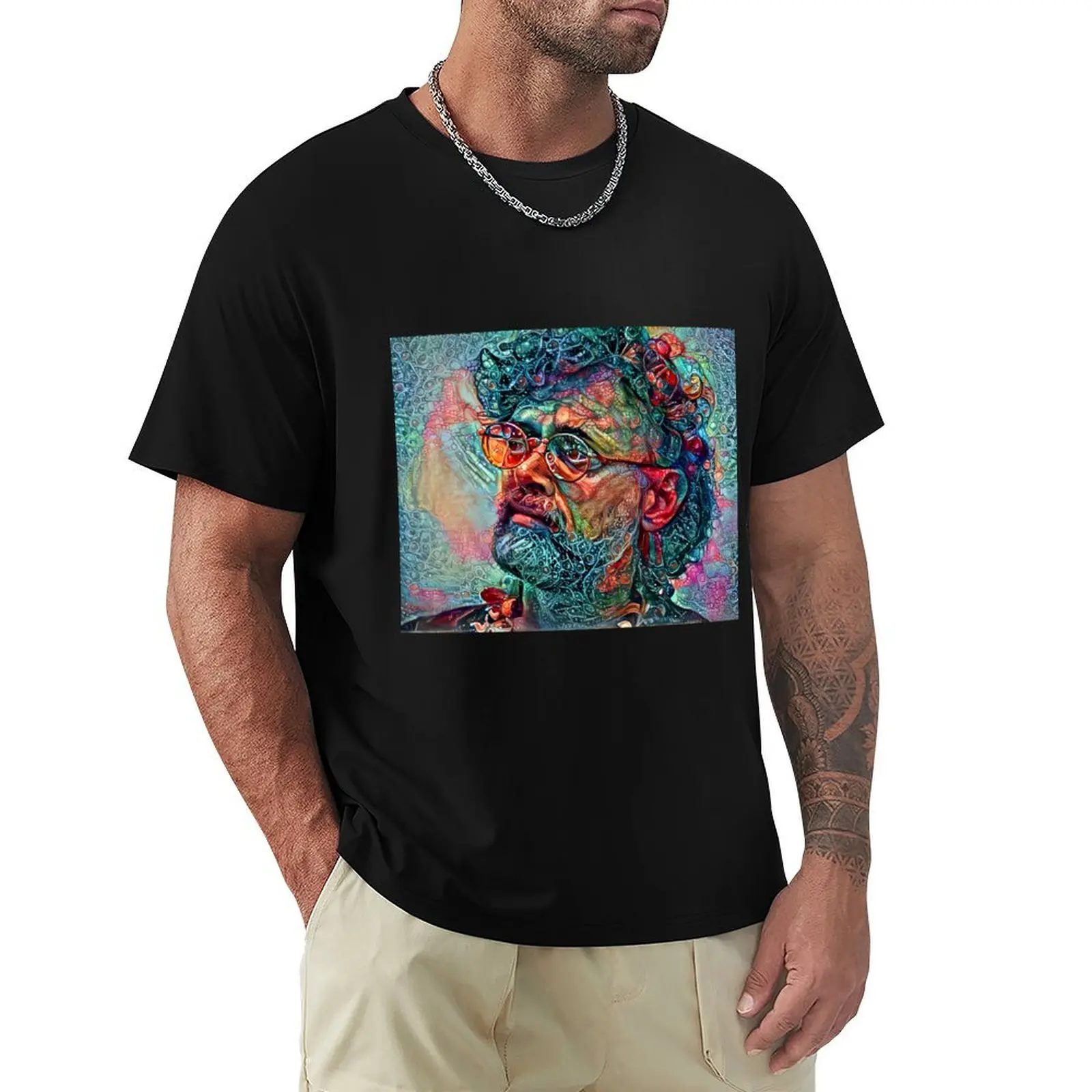 

Terrence McKenna Psychedelic Painting 2020 T-Shirt Classic Graphic Short Sleeve Top
