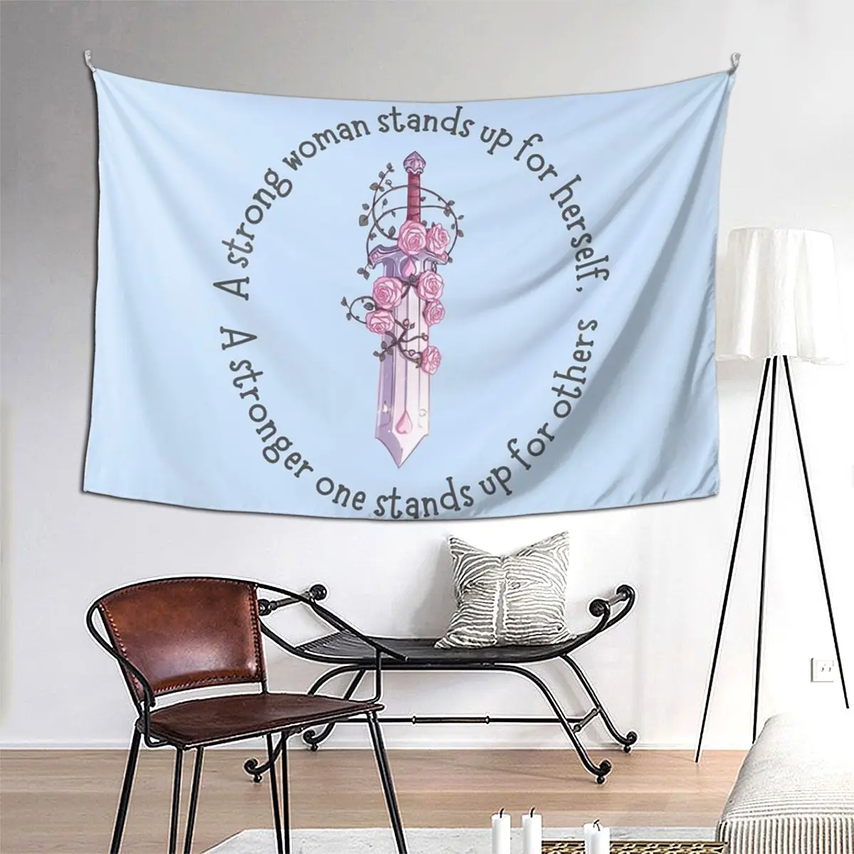 

A Strong Woman Tapestry Funny Wall Hanging Aesthetic Home Decor Tapestries for Living Room Bedroom Dorm Room